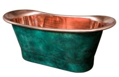 COPPER BATH TUB(CLICK PHOTO)
                            PRODUCTS DETAILS
            
ITEM NO :        SE-78626
DESCRIPTION: COPPER PLAIN FREESTANDING BATH TUB
SIZES IN MM: L-1676 X W-762 X H-760
FINISH: COPPER POLISH INSIDE &
GREEN PATINA OUTSIDE
THICKNESS: 16 GAUGE
WEIGHT: 45.000 KG (+/-) MATERIAL: 100% COPPER
MINIMUM ORDER QTY: 1 TO 5 PIECES
DELIVERY TERMS: F.O.B. & C.I.F.
PRICE OPTIONS ARE IN: US DOLLARS & EURO & GB.POUND

ASK US FOR PRICES
