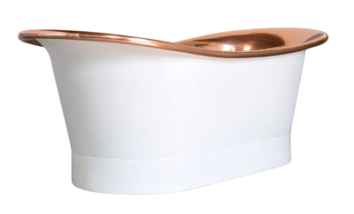COPPER BATH TUB(CLICK PHOTO)
                           PRODUCTS DETAILS
ITEM NO:         SE-78627
DESCRIPTION: COPPER BATH TUB
SIZES IN MM :
(1): L-1700 X W-710 X H-710 & (2): L-2000 X W-710 X H-710
FINISH: COPPER POLISH INSIDE & ENAMELLED OUTSIDE
THICKNESS: 16 GAUGE, MATERIAL: 100% COPPER
WEIGHT: (1700 MM) 47.000 KG
WEIGHT:(2000 MM) 55.000 KG
MINIMUM ORDER QTY: 1 TO 5 PIECES
DELIVERY TERMS: F.O.B. & C.I.F.
PRICE OPTIONS ARE IN: US DOLLARS & EURO & GB.POUND

ASK US FOR PRICES
