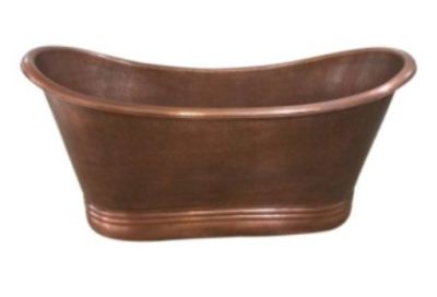 COPPER BATH TUB (CLICK PHOTO)
                              PRODUCTS DETAILS

ITEM NO:        SE-7866
DESCRIPTION: COPPER BATHTUB THIN ROLLED EDGE
SIZES IN MM: L-1803.40 X W-812 X H-838.20 MM
FINISH: HAMMERED EXTERIOR AND INTERIOR
DARK ANTIQUE OUTSIDE INSIDE
THICKNESS: 16 GAGUE WEIGHT: 52.000 KG
MATERIAL: 100% COPPER
MINIMUM ORDER QTY: 1 TO 5 PIECES
DELIVERY TERMS: F.O.B. & C.I.F.
PRICE OPTIONS ARE IN: US DOLLARS & EURO & GB.POUND

ASK US FOR PRICES
