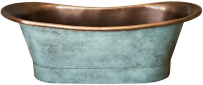 COPPER BATH TUB (CLICK PHOTO)
                              PRODUCTS DETAILS
ITEM NO :        SE-78638
DESCRIPTION: COPPER BATH TUB
SIZES IN MM: L-1701 X W-787 X H-609.6
FINISH: INSIDE COPPER & OUTSIDE PATINA
MATERIAL: PURE COPPER THICKNESS: 16 GAUGE
WEIGHT: 48.000 KG
MINIMUM ORDER QTY: 1 TO 5 PIECES
DELIVERY TERMS: F.O.B. & C.I.F.
PRICE OPTIONS ARE IN: US DOLLARS & EURO & GB.POUND

ASK US FOR PRICES

