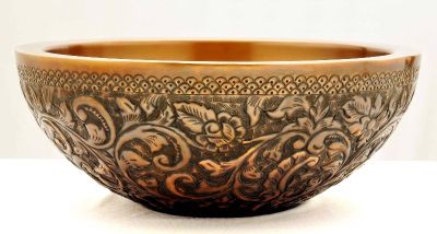 COPPER WASH BASIN EMBOSSED(CLICK PHOTO)
                                PRODUCT DETAIL
ITEM NO:  SE-7869
DESCRIPTION: COPPER WASH BASIN EMBOSSED
SIZE (IN MM) : 406.4 D x 152.4 H
MATERIAL:  100% COPPER,   SHAPE: ‎ ROUND
FINISH:  COPPER ANTIQUE,     THICKNESS: 16 GAUGE , WEIGHT: 4 KG  MINIMUM ORDER QTY: 25 TO 100 PIECES
DELIVERY TERMS: F.O.B. & C.I.F. ( BY AIR AND SEA)
PRICE OPTIONS ARE IN:  US DOLLARS & EURO & GB.POUND
ASK US FOR PRICES
