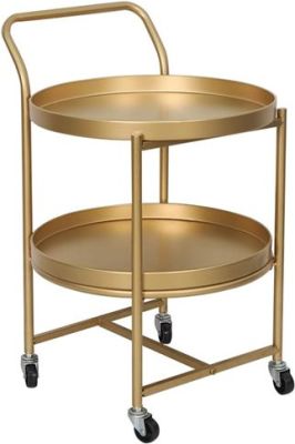 STAINLESS STEEL SERVING TROLLEY(CLICK PHOTO)
                                 PRODUCT DETAIL
ITEM NO:  SE-6161
DESCRIPTION: STAINLESS STEEL SERVING TROLLEY
SIZES: (IN MM): D-630 x W-400 x H-400  
SHAPE TYPE:  TIERED SHELF -2
MATERIAL:  STAINLESS STEEL    FINISH: GOLD PLATED,
WEIGHT: 5.600 KG
MINIMUM ORDER QTY:   25 TO 100 PIECES
DELIVERY TERMS: F.O.B. & C.I.F. 
PRICE OPTIONS ARE IN:  US DOLLARS & EURO & GB.POUND
ASK US FOR PRICES
