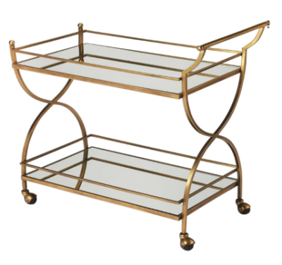 STAINLESS STEEL SERVING TROLLEY(CLICK PHOTO)
                               PRODUCT DETAIL
ITEM NO:  SE-7845
DESCRIPTION: STAINLESS STEEL SERVING TROLLEY
SIZES: (IN MM): D-470 x W-790 x H-775
SHAPE TYPE: TIERED SHELF-2
MATERIAL:  STAINLESS STEEL/GLASS    FINISH: GOLD PLATED, MINIMUM ORDER QTY:  25 TO 100 PIECES
DELIVERY TERMS: F.O.B. & C.I.F. 
PRICE OPTIONS ARE IN:  US DOLLARS & EURO & GB.POUND
ASK US FOR PRICES
